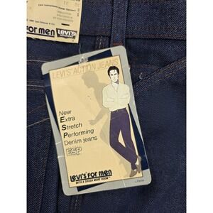 Vintage Levis Action Casuals Jeans Mens 38x31 Blue ESP Denim Stretch Classic 90s